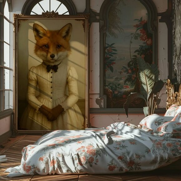 Original Victorian Fox Art Print + Digital Copy - Picture 6 of 10